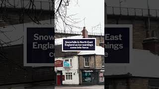 Snow falls in North East England as ice warnings come into force