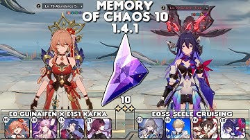 MoC 10 v1.4.1 | E0 Guinaifen x E1S1 Kafka DoT & E0S5 Seele Cruising Hypercarry | Honkai Star Rail