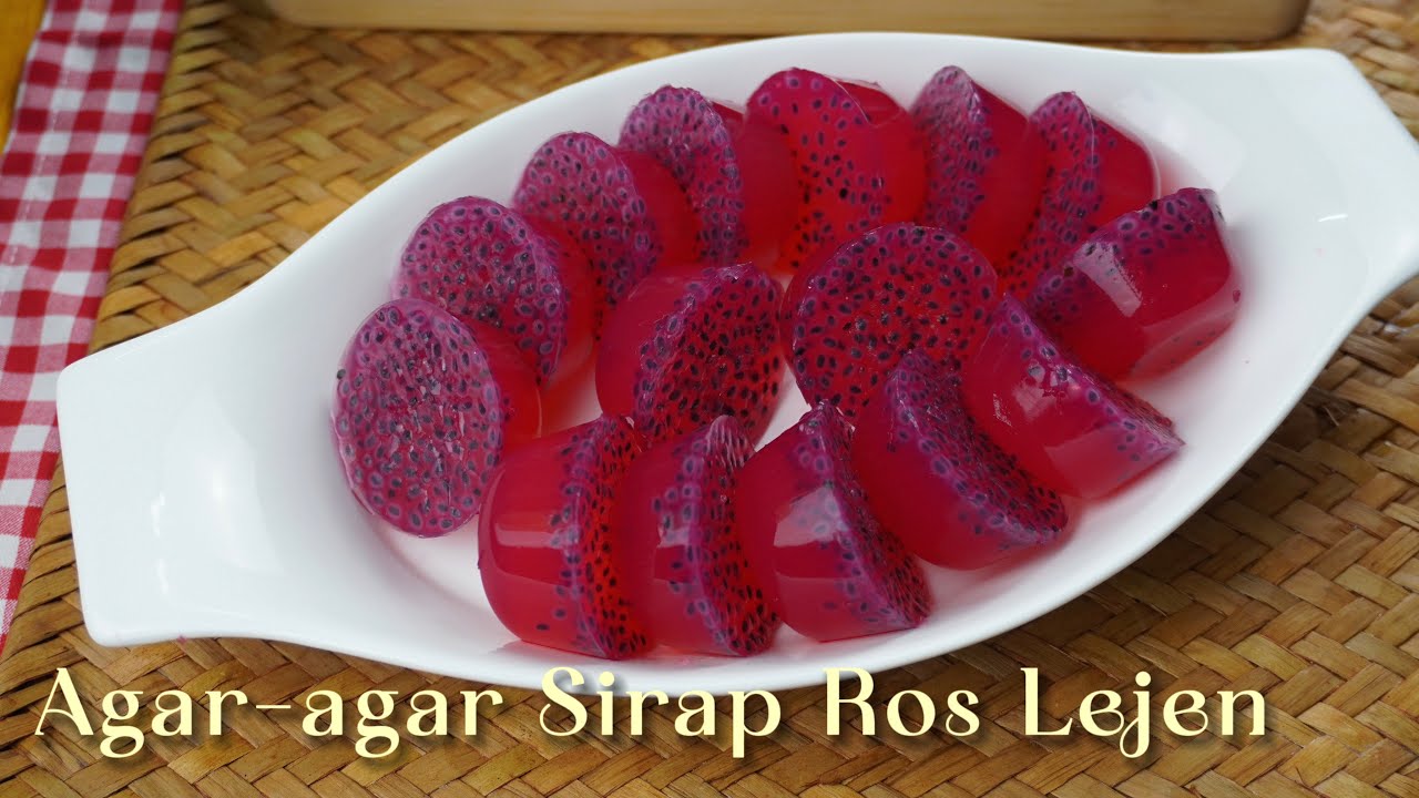 Agar-agar Sirap Ros Lejen, sedap dimakan sejuk-sejuk waktu berbuka