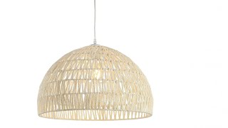JONATHAN Y JYL6504A Campana 20 1-Light Bohemian Modern Woven Rattan/Iron LED Pendant