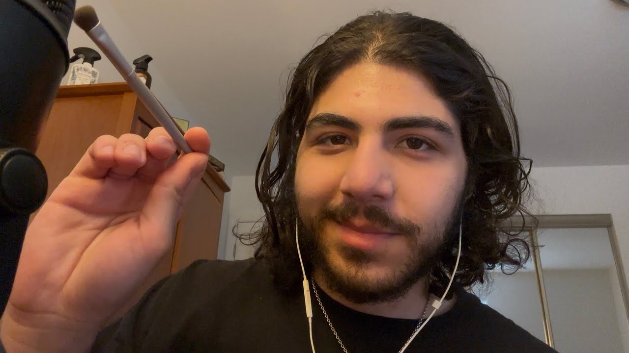 ASMR Gently Mic Brushing You to Sleep (+ whispered rambling)