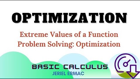 Optimization in Calculus