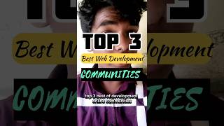 Top 3 Web Development Communities (GitHub) 💥💥💥 #webdevelopment #community #technology #coding