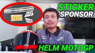 BEGINI PROSES PENEMPELAN STICKER SPONSOR PADA HELM MOTOGP
