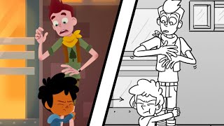 parents' day storyboards side by side comparison / camp camp