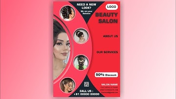 Beauty salon flyer design in CorelDRAW | Business adds design | Coreldraw tutorial | Graphic design