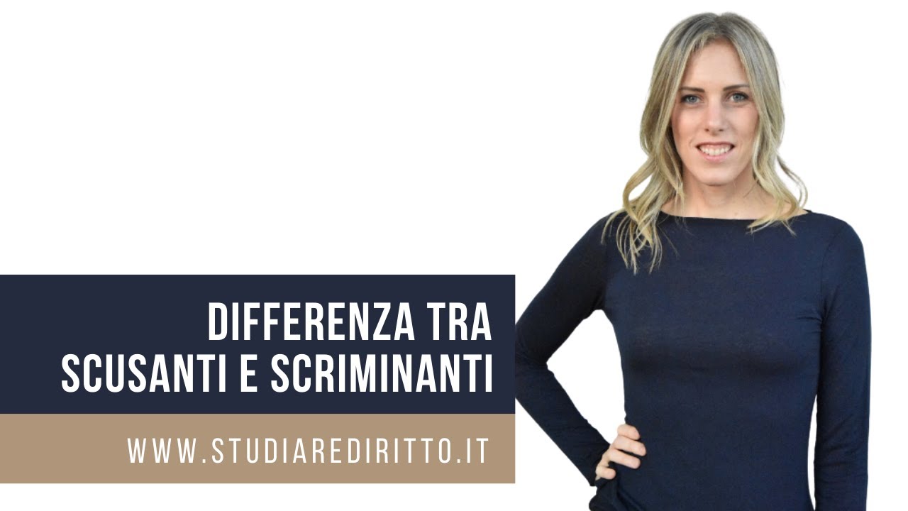 Differenze tra scusanti e scriminanti | Studiare Diritto Facile