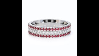 AGnSons WGold Ruby Eternity Ring RZ1519