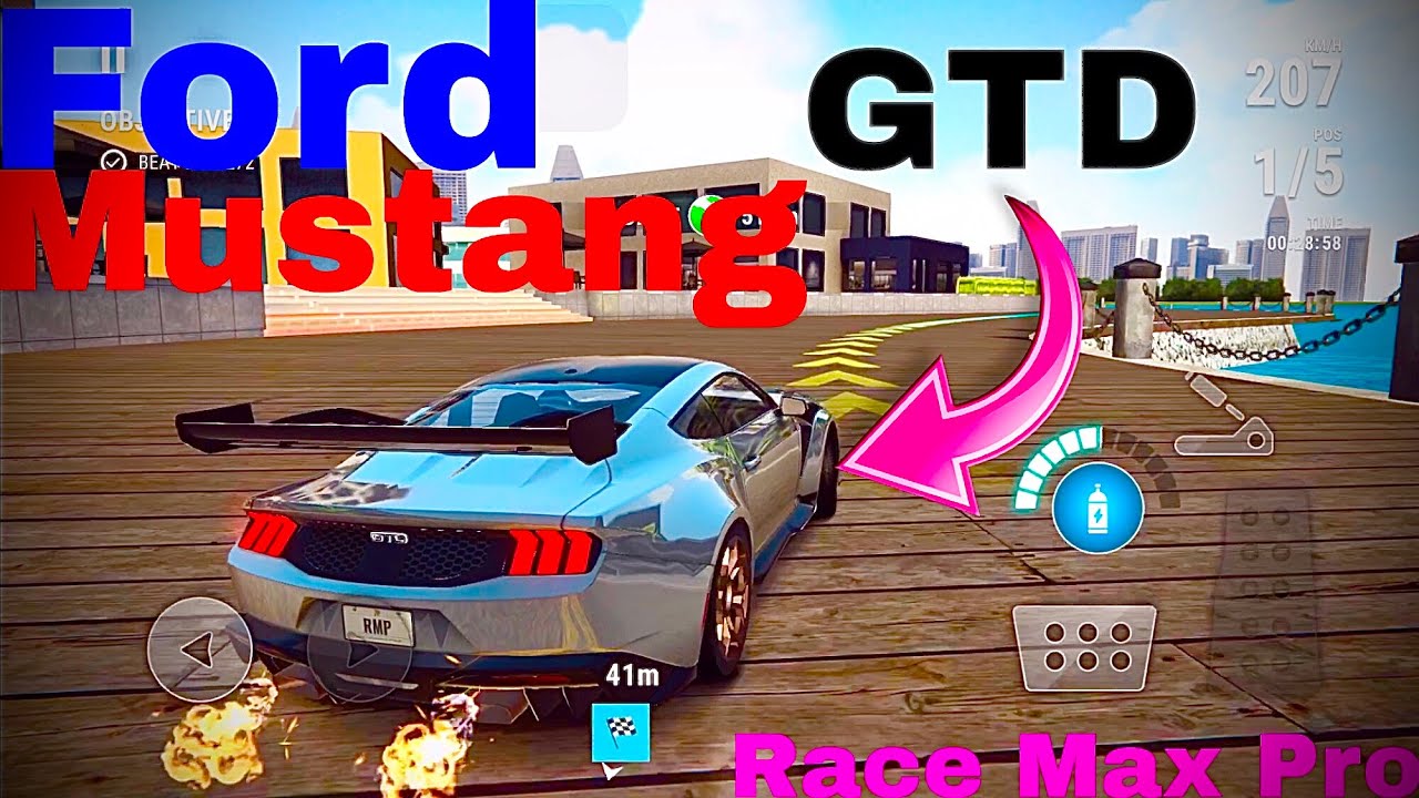Driving Ford Mustang GTD in Race Max Pro