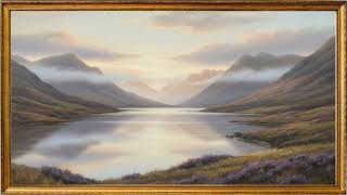 4K Relaxing Scottish Highlands Tranquility | August Wilhelm Leu Style Pastel Art