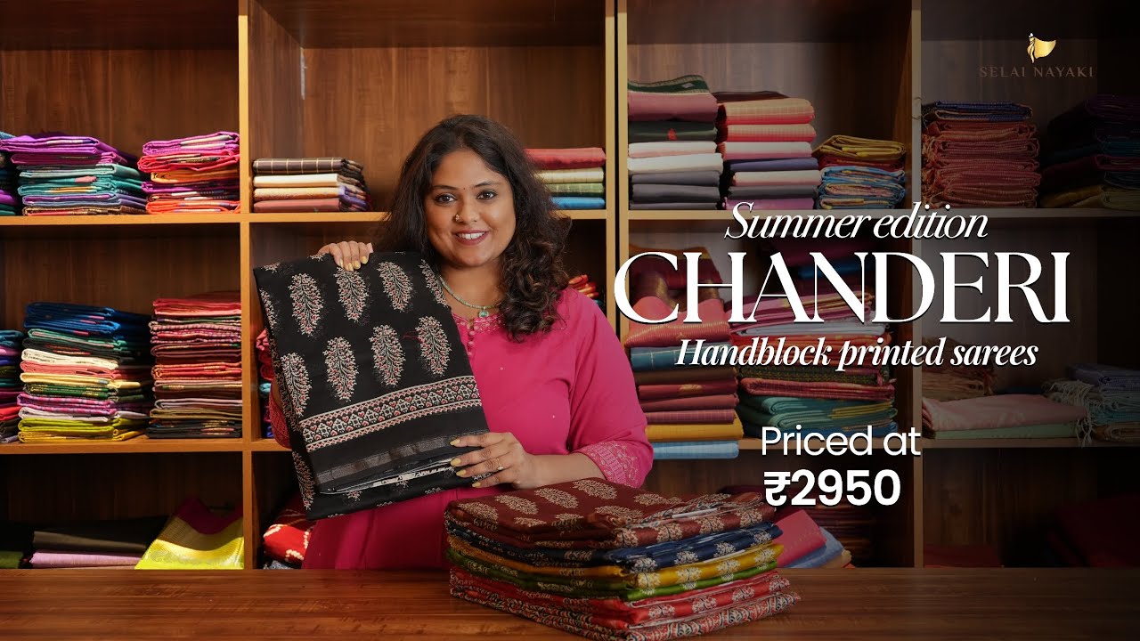 Selainayaki  | Chanderi Hand Block Printed Sarees
