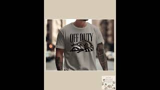 Off Duty Racoon T-Shirt, Racoon Lover Sweatshirt, Husband Gift, Funny Racoon Graphic Tee, Dad Gif...