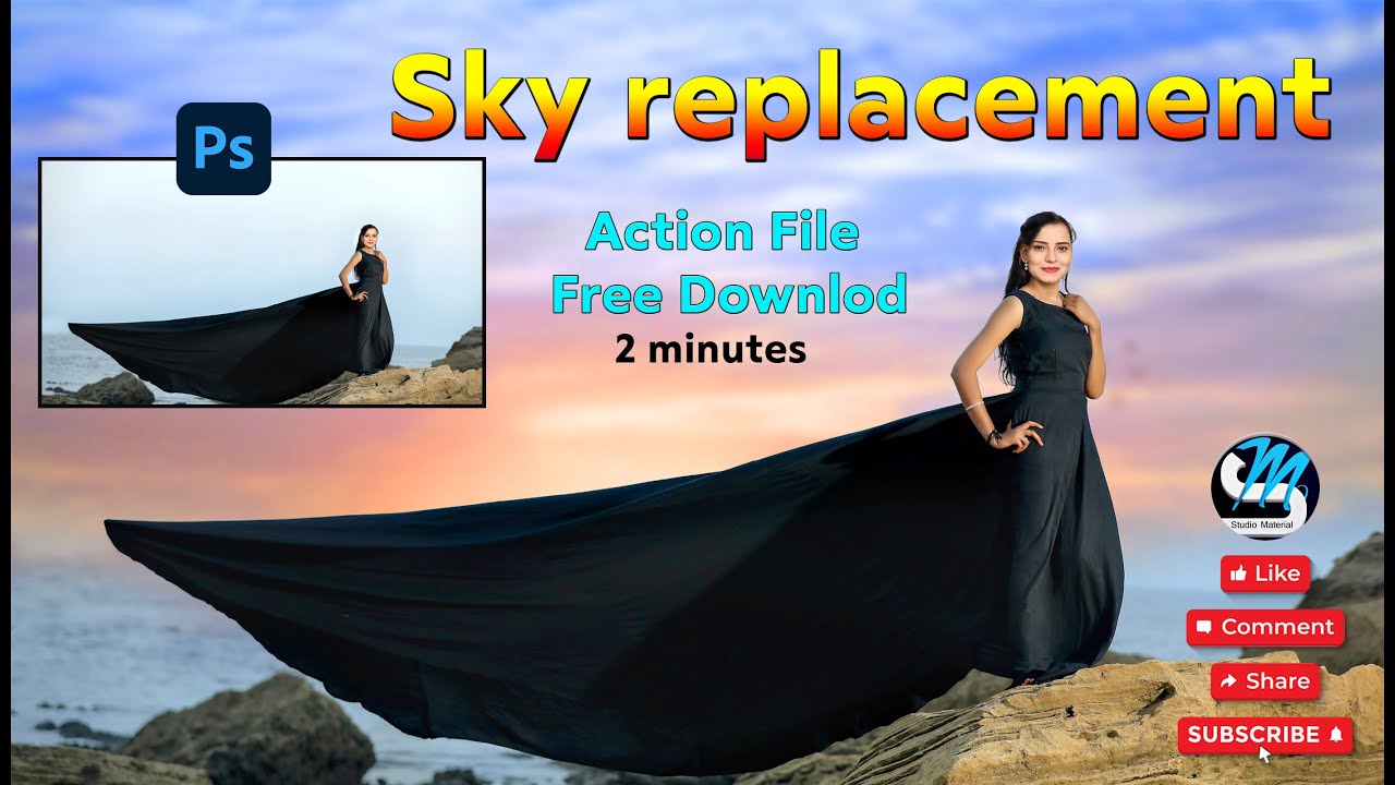 How To Change Sky In One Minute In Photoshop Ll Replace The SKY In ANY Photo In 2 Minutes Hindi 