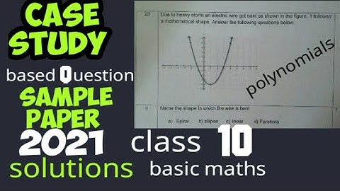 case study based Questions solutions || class 10 maths || cbse sample paper 2021|| question & answer