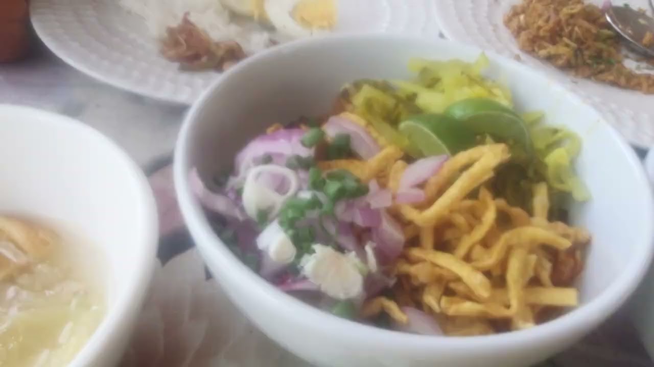 เชียงใหม่ของดีเยอะ #ขนมจีนบุฟเฟต์ต้องที่นี่ครบเครื่อง บรรยากาศสวยมาก อร่อยเวอร์ @นาขวัญคาเฟ่