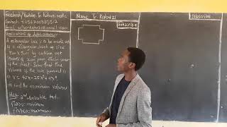 applications of differentiation: volume of box.......#africastruggle.