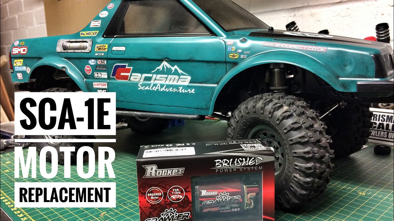 Carisma SCA-1E motor replacement including spur and pinion mesh setting.