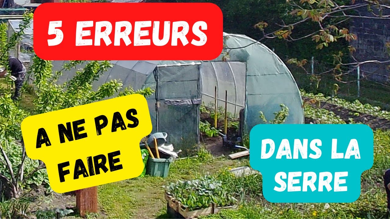 Les 5 erreurs à ne pas faire dans une serre