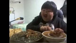 Asian guy laughing at food #2