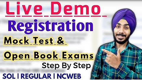 DU-SOL Mock Test & Open Book Exams Registration Live Demo | Regular | Ncweb | Jasmeet Classes