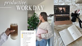 productive work day in my life  | fulltime youtuber, brand deals, Q&A