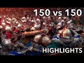 150 vs 150 MASS BATTLE HIGHLIGHTS