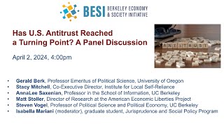 Has US Antitrust Reached A Turning Point? A Panel Discussion