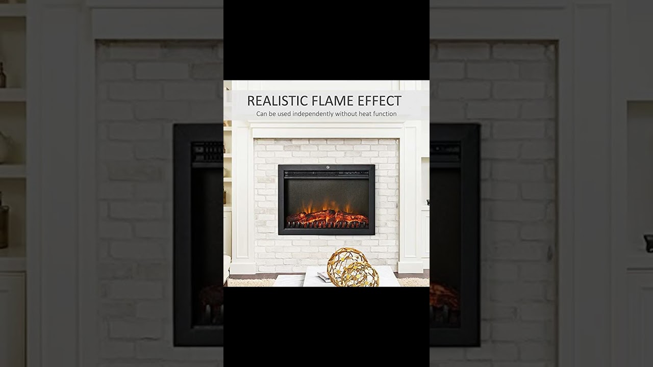 HOMCOM 24" Electric Fireplace Insert - Cozy Comfort in Your Home