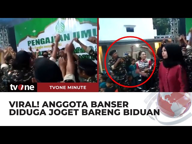 Anggota Banser Asyik Dangdutan di Acara Pengajian | tvOne Minute class=