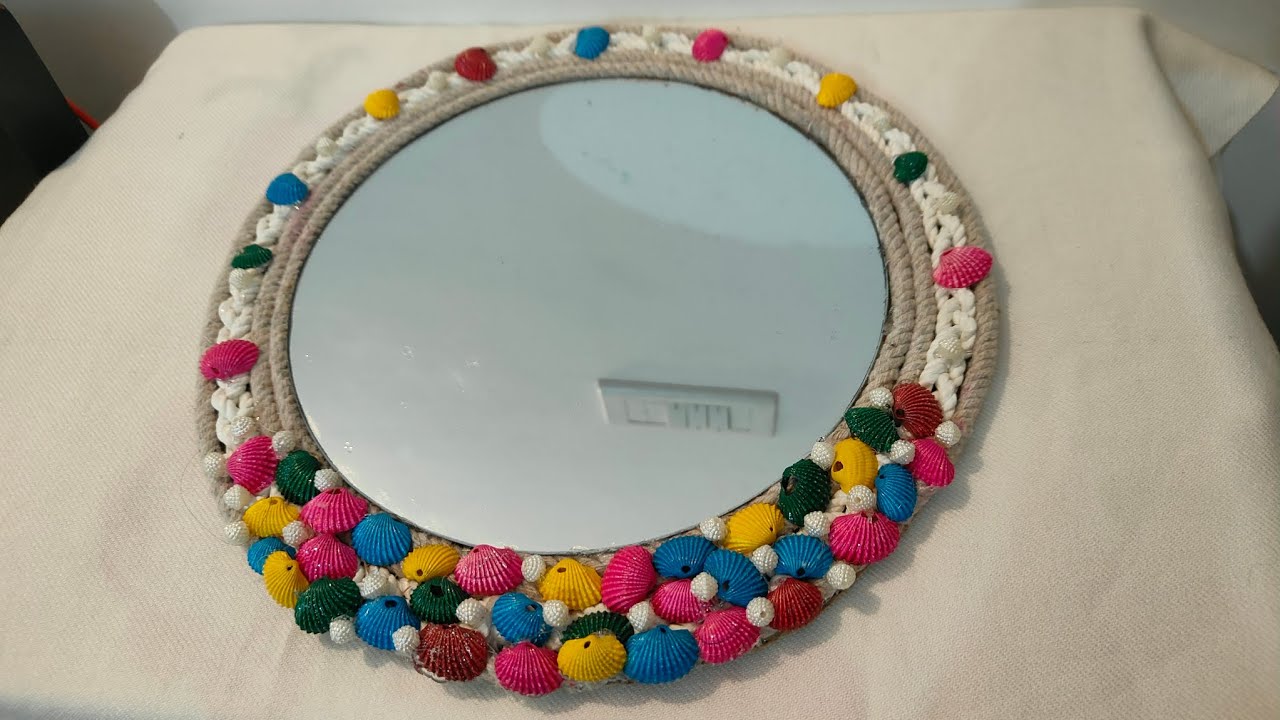 Best out of Waste! Beautiful Mirror decor with sea shells 🐚 