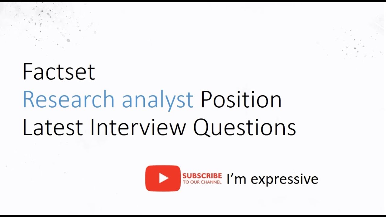 entry level research analyst interview questions