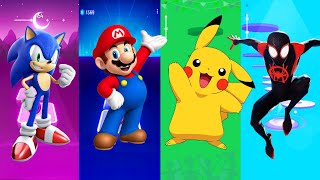Sonic Prime(Dance Monkey) X Super Mario(Bones) X Pikachu(Believer) X Spiderman(Centuries)