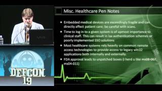 DEF CON 19 Hacking Conference Presentation By   Tim Elrod and Stefan Morris   I Am Not a Doctor but I Play One on Your Network   Video clip2