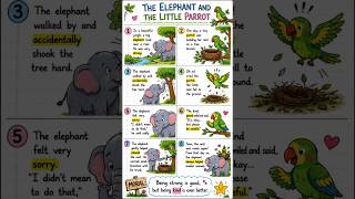 The Elephant and the Little Parrot 🐘🦜 | Handwritten Moral Story ✍️ #story #handwrittenstory