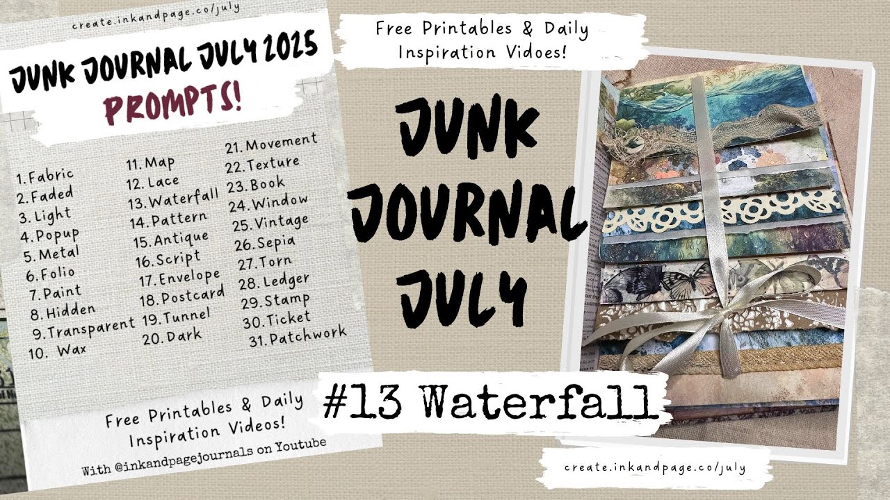 ジャンクジャーナル Old days 4 Junk Journal July 2025 |#27 Torn | Free Printable Project