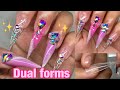 Pink Polygel Nails Using Stiletto Dual Forms | Tobe Glam | Nails by Kamin