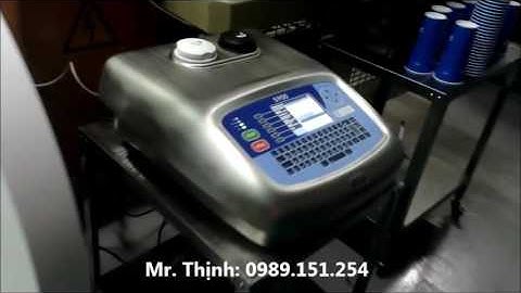 Máy in phun LINX 5900 -  In date trên máy đóng gói