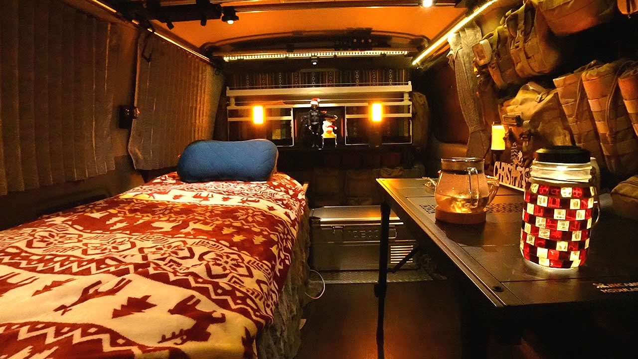 157 Winter Van Camp | Уютная ночь в одиночестве, лучше чем дома | ASMR