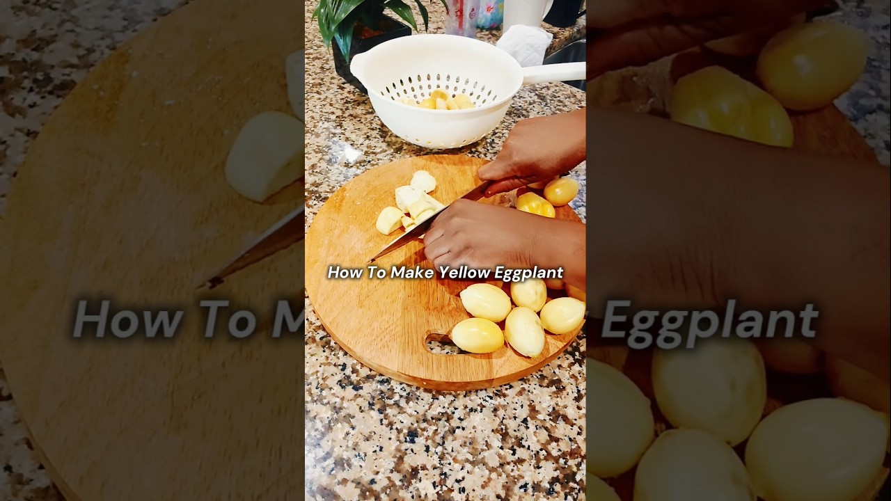 How to Cook Yellow Eggplant 🍆 Easy Recipe #shorts #cooking #africancooking