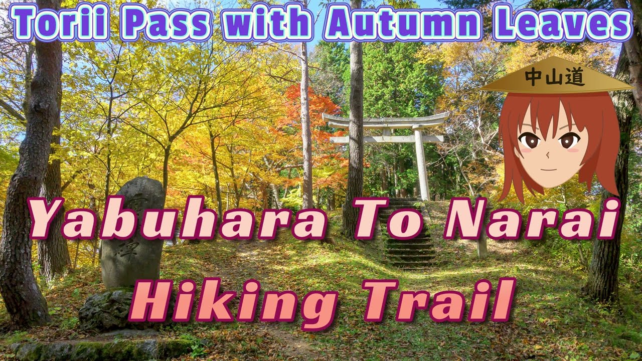 【道順解説付】中山道鳥居峠越えハイキングコース（Torii Pass with Autumn Leaves/Yabuhara to Narai Hiking Trail Route Guide)