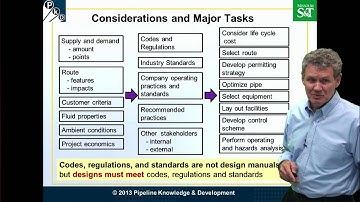 The Pipeline and Facilty Engineering and Design Process