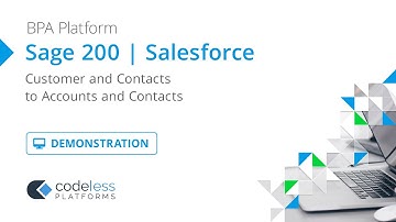 Sage 200 Customer and Contacts to Salesforce Accounts and Contacts Demonstration