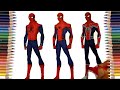 SPIDER-MAN HOMECOMING THREE IN ONE Coloring Pages SAILANY Coloring Kids