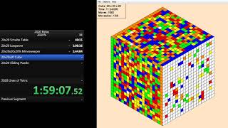 20x20x20 cube in 36:34