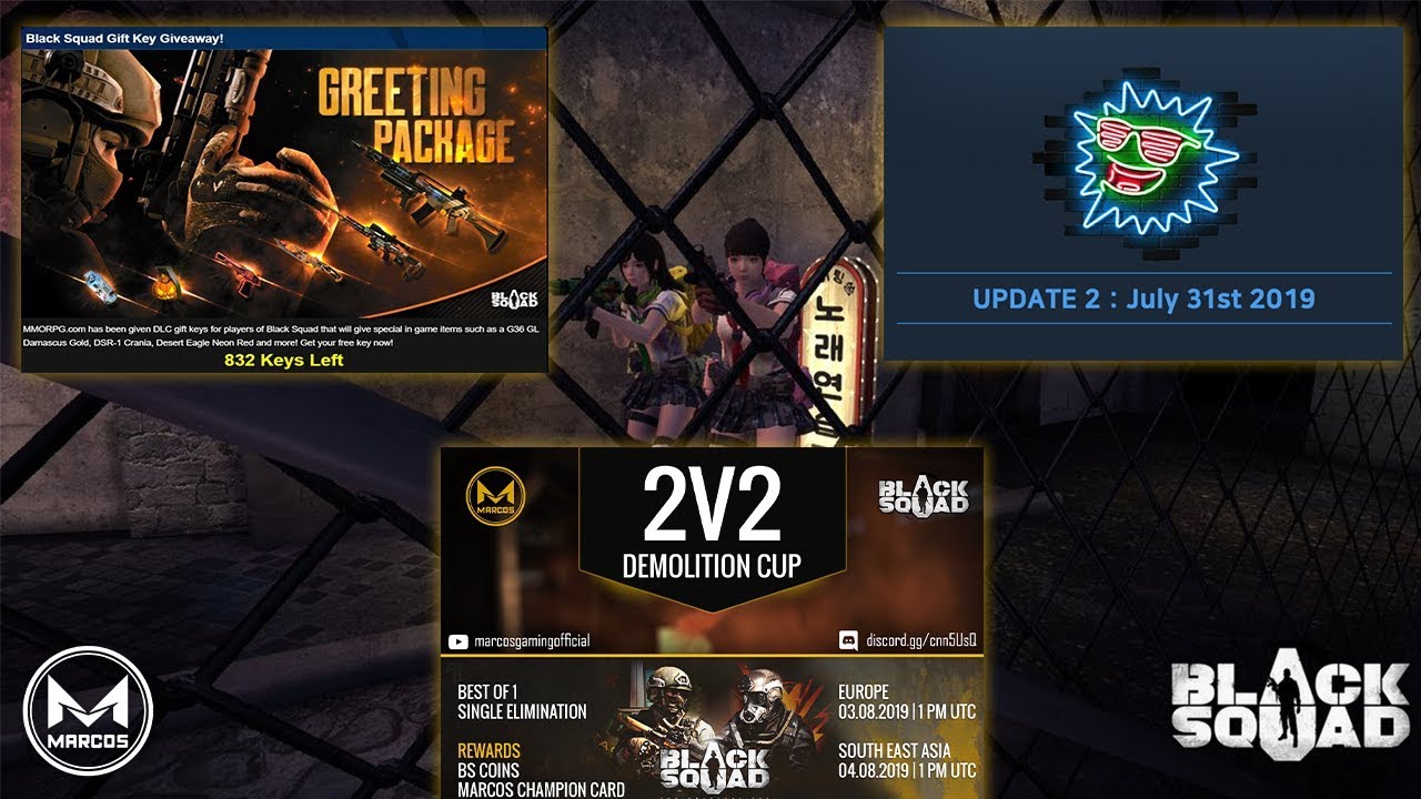 New Update, Key Giveaways and Marcos Tournaments - Black Squad