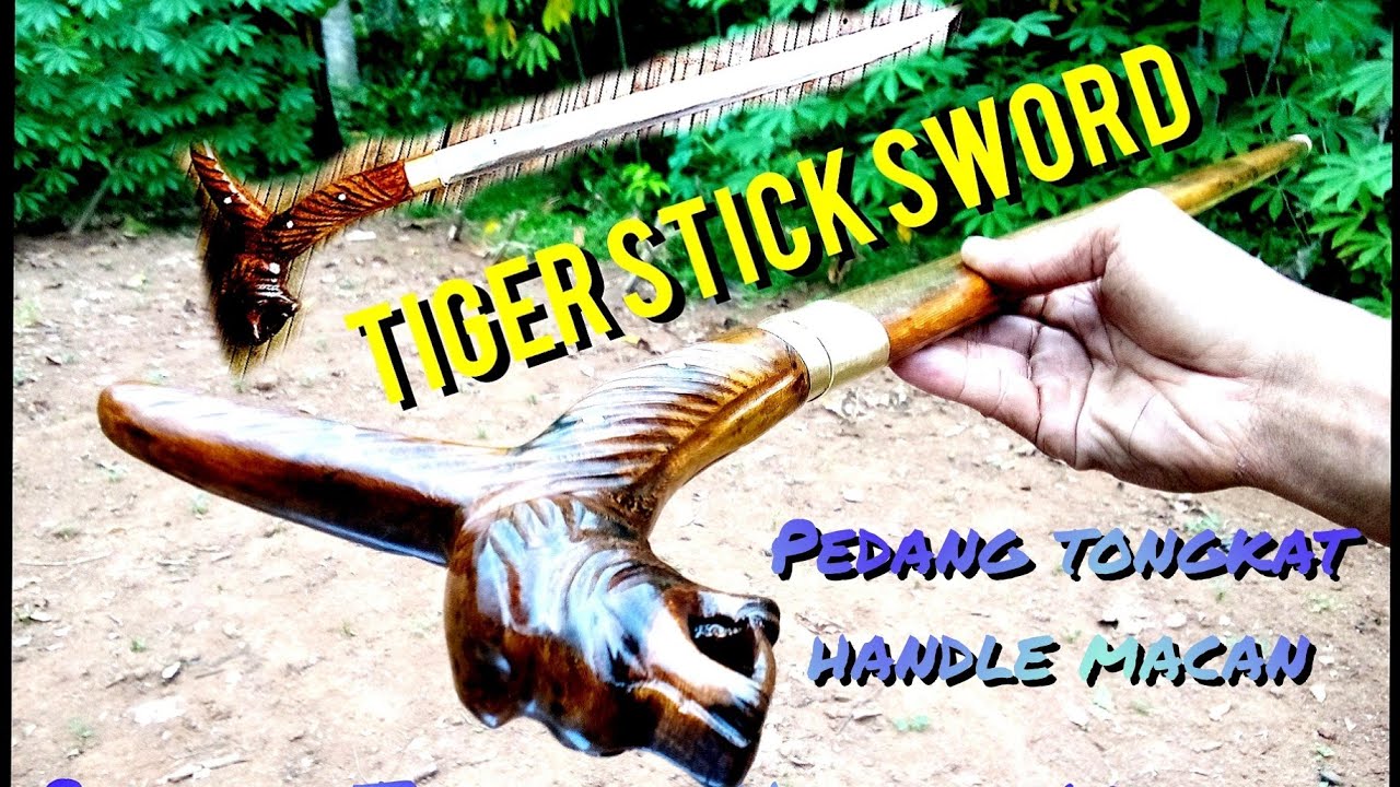 Pedang Tongkat Handle Macan (Tiger Stick Sword)..  Pedang Tongkat Multi fungsi