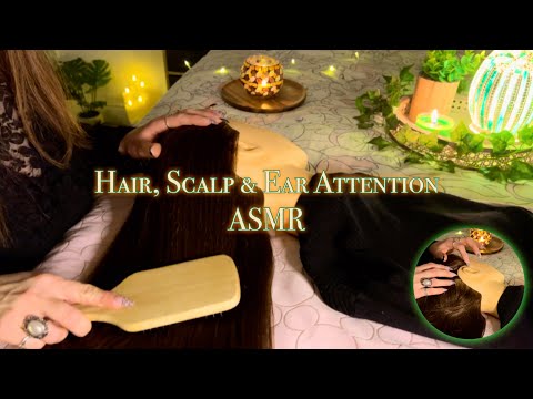 ASMR Hair, Scalp & Ear Attention To Help You Sleep | Brushing, Combing, Gentle Touch & Long Nails