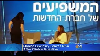 Monica Lewinsky Walks Off Stage