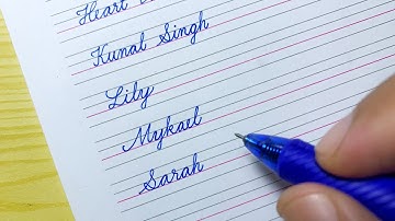 How to Write Your Name in Cursive Writing