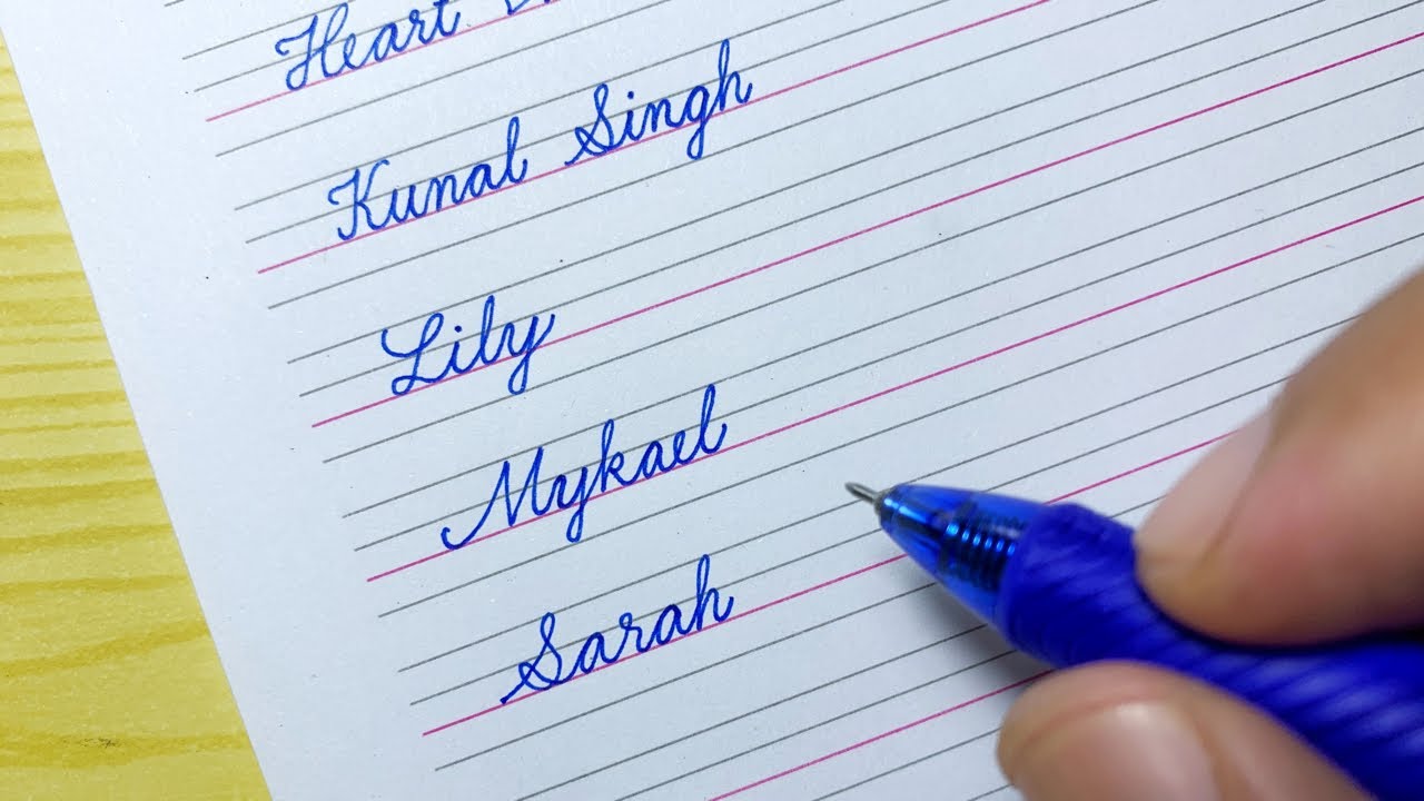 How to Write Your Name in Cursive Writing
